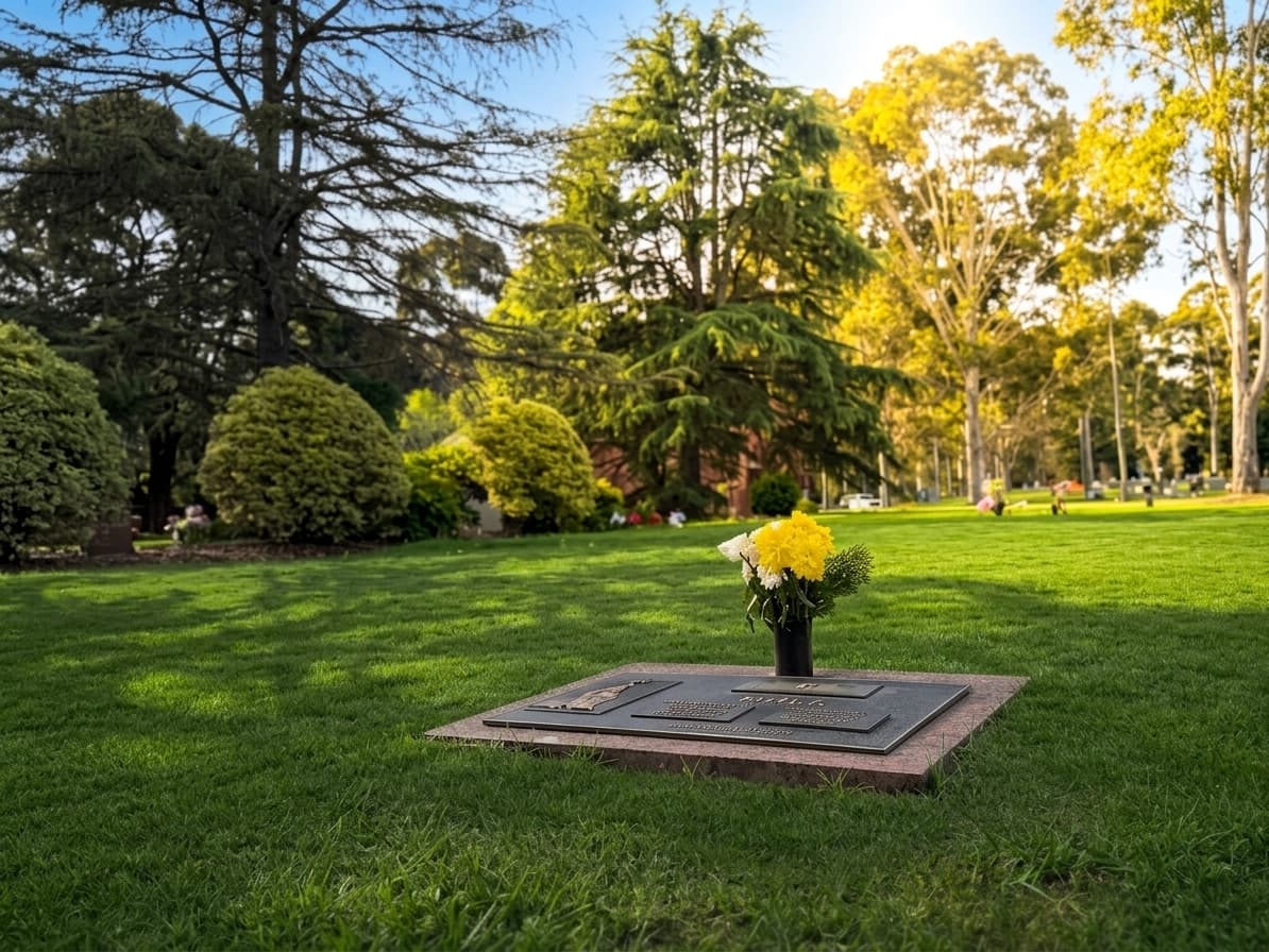 Lawn grave in The Maples, Springvale Botanical Cemetery
