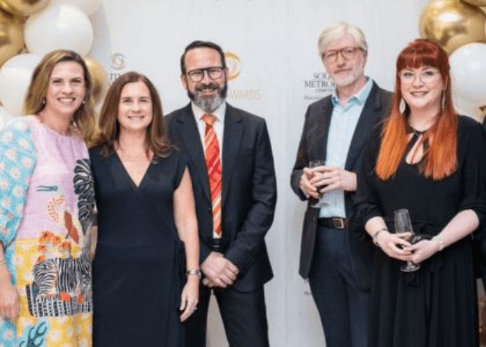 Picture of Louise (far right) and her ELP cohort at the 2020 SMCT Awards night.
