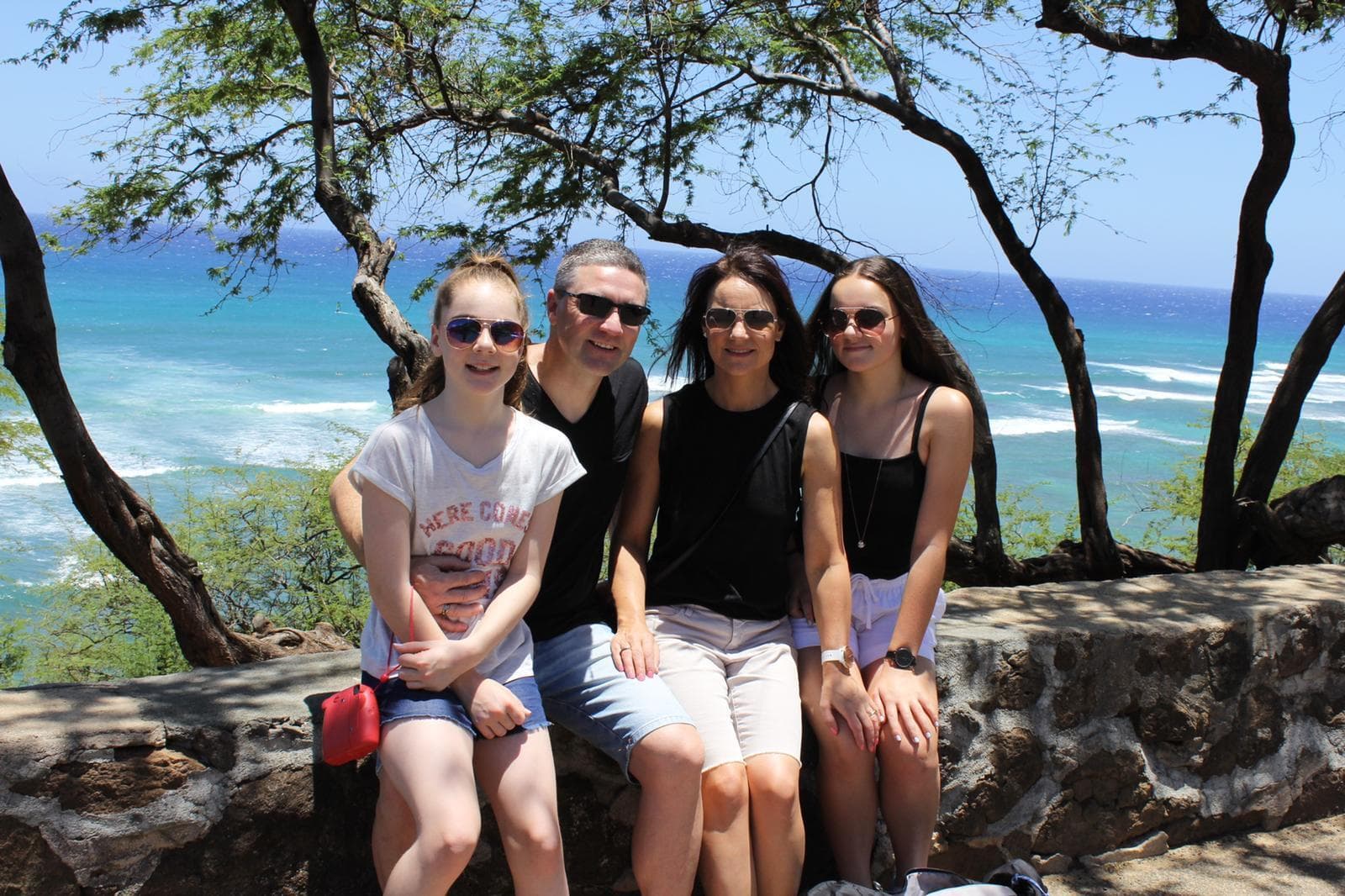 Picture of Vass and her family at Diamond Head, Hawaii in 2018