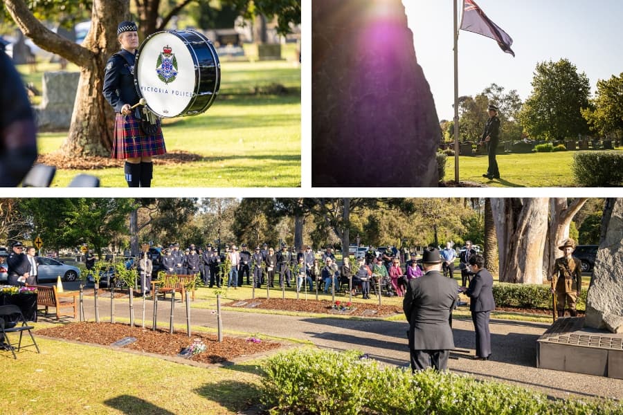 The End of Day Reflection service took place at the Police Memorial at Springvale Botanical Cemetery 2024