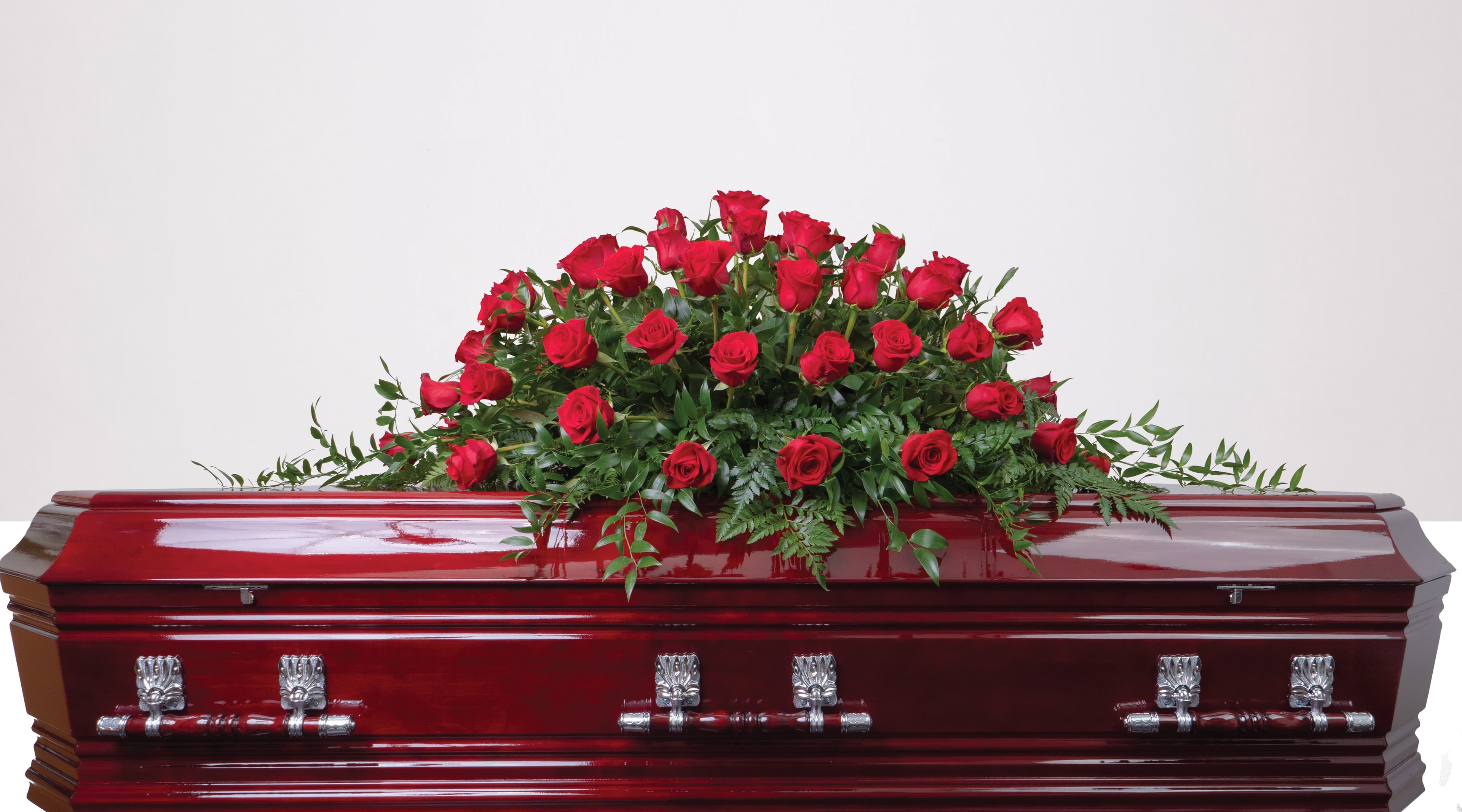 full casket roses